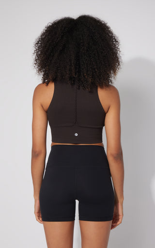 2 PK Ribbed Seamless V-Neck Cropped Tank Top