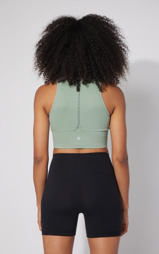 2 PK Ribbed Seamless V-Neck Cropped Tank Top