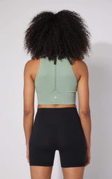 2 PK Ribbed Seamless V-Neck Cropped Tank Top