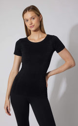 Lurex Seamless Short Sleeve Active Shirt