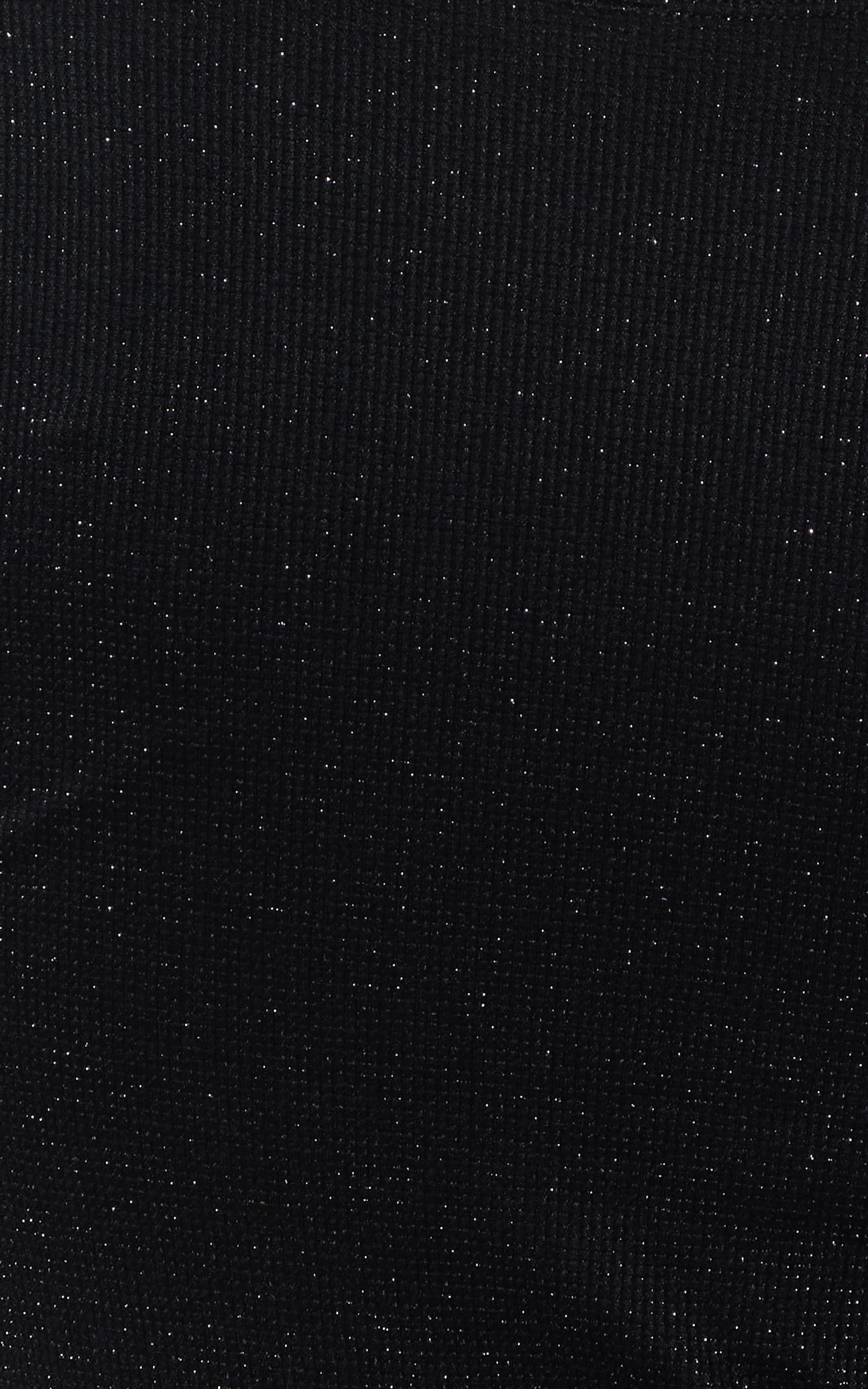 Black seamless short sleeve active shirt with subtle lurex shimmer and fitted silhouette.