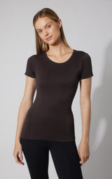 Lurex Seamless Short Sleeve Active Shirt - Our Cafe Story - 90 Degree by Reflex