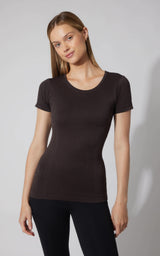 Lurex Seamless Short Sleeve Active Shirt