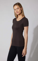 Lurex Seamless Short Sleeve Active Shirt