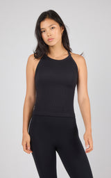 2 Pack Seamless Rib Illume Tank with Strappy Back with Bra Cups - 90 Degree by Reflex