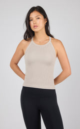 2 Pack Seamless Rib Illume Tank with Strappy Back with Bra Cups - 90 Degree by Reflex