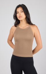 2 Pack Seamless Rib Illume Tank with Strappy Back with Bra Cups - 90 Degree by Reflex