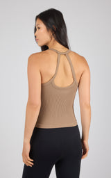 2 Pack Seamless Rib Illume Tank with Strappy Back with Bra Cups - 90 Degree by Reflex