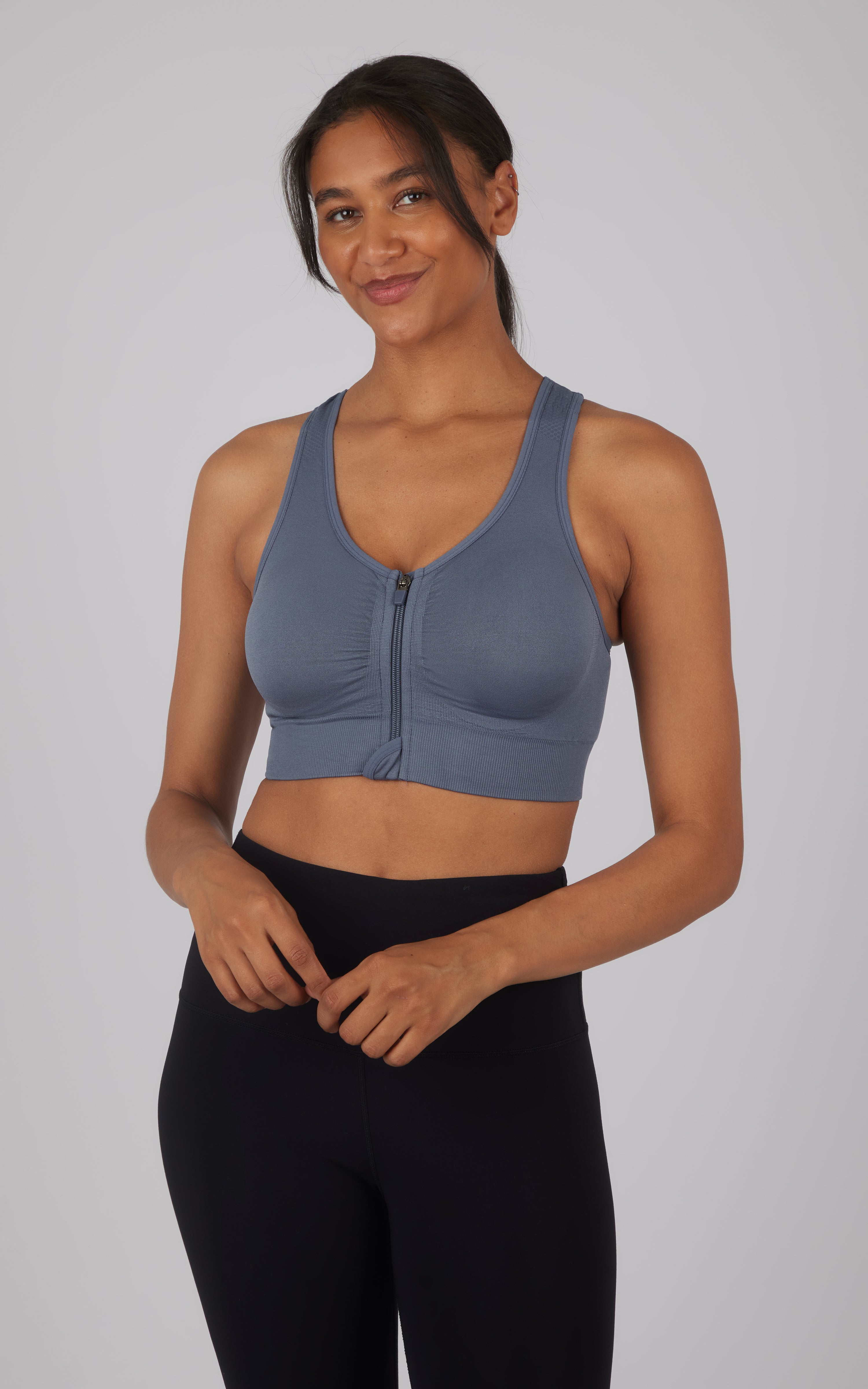 2 Pack Full Zip Seamless Bra