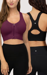 2 PK Full Zip Seamless Bra - 90 Degree by Reflex