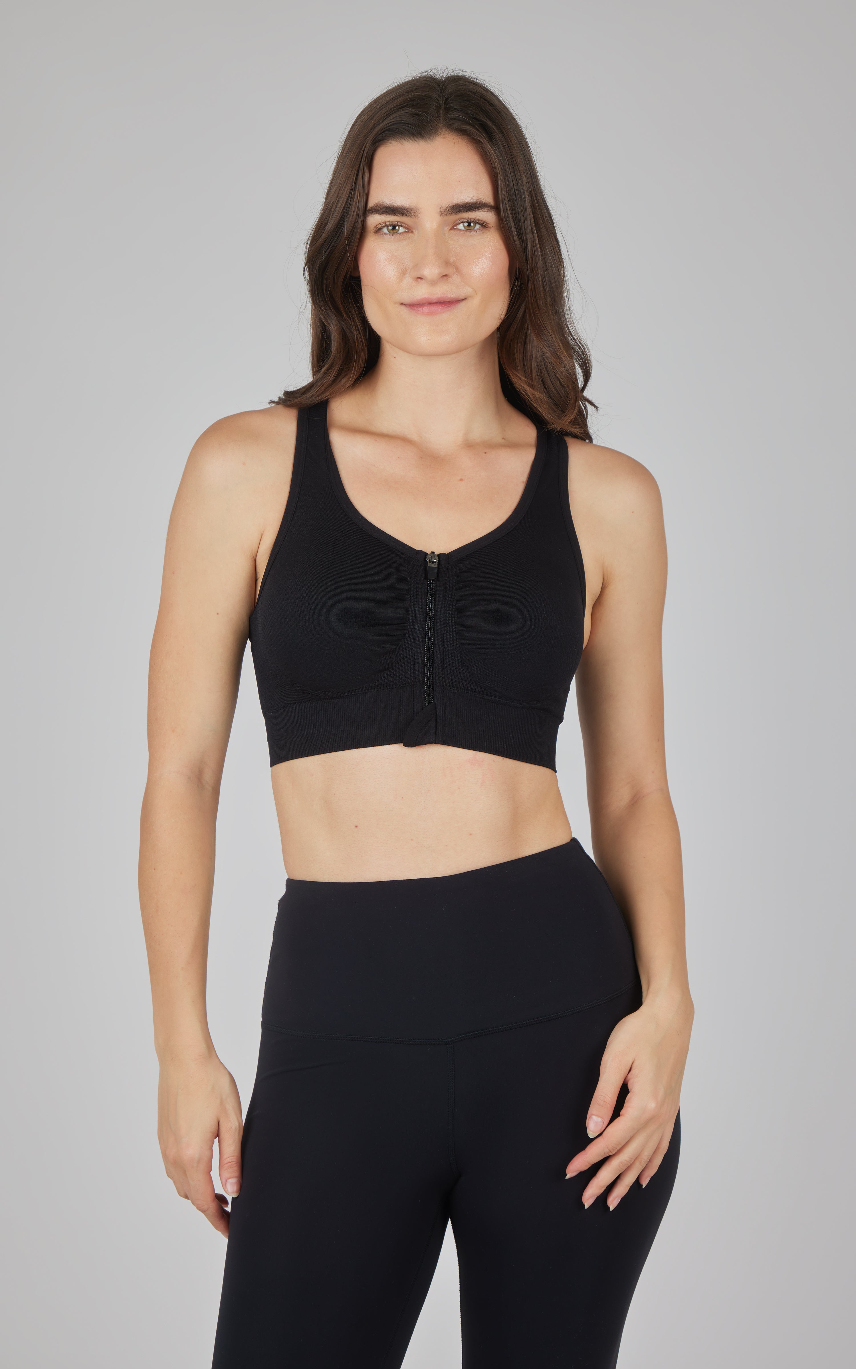 2 PK Full Zip Seamless Bra