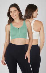 2 PK Full Zip Seamless Bra - 90 Degree by Reflex