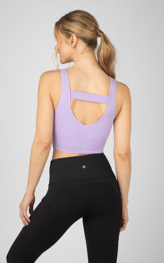 2 Pack Ribbed Seamless Bianca Strappy Back V-Neck Cropped Tank