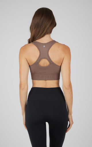 2 PK Ribbed Seamless Zip Front Bra