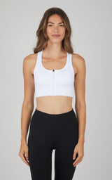 2 PK Ribbed Seamless Zip Front Bra