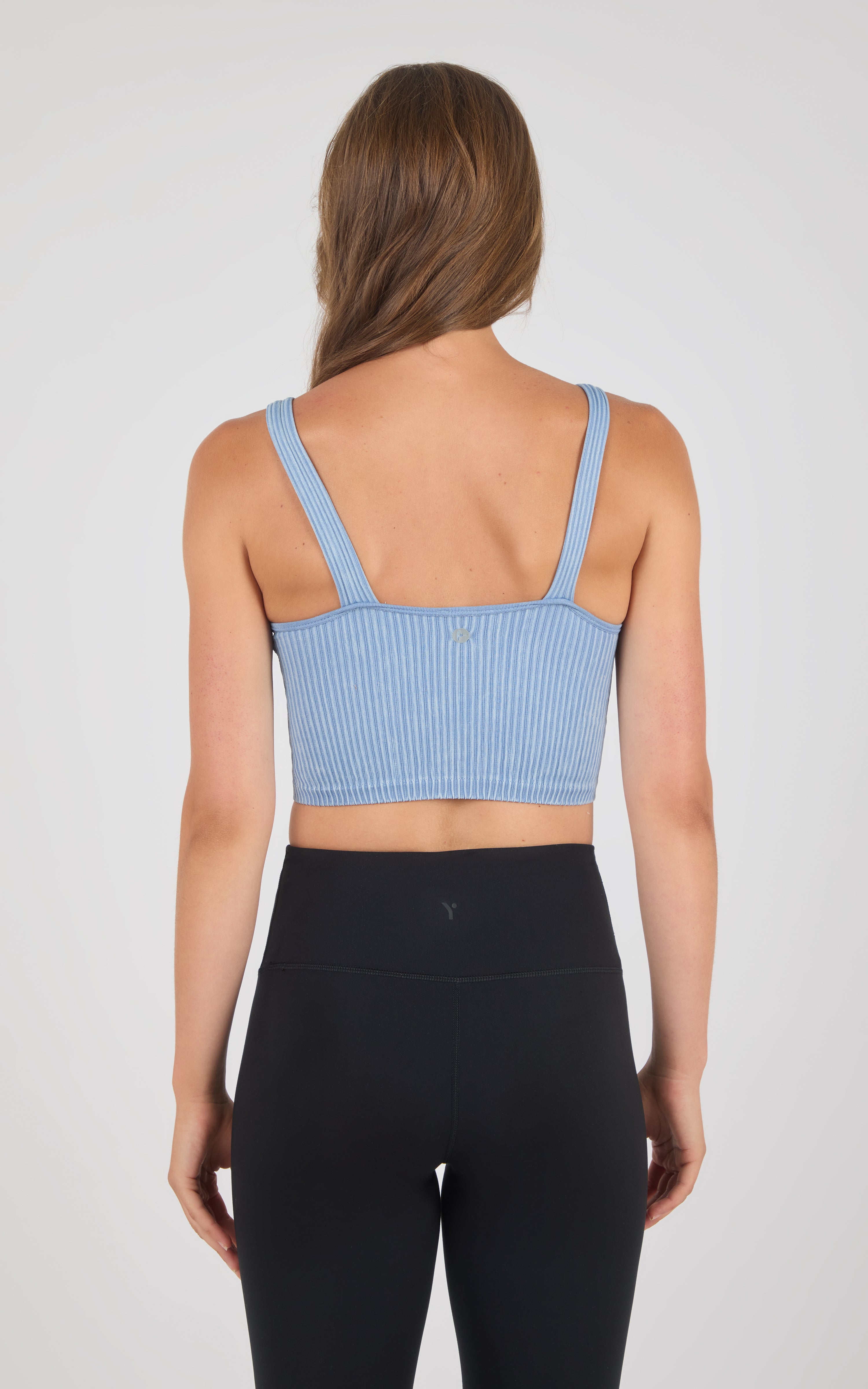 Stone Wash Seamless Rib Alamo Bra Tank 2 PK - 90 Degree by Reflex