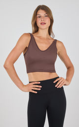 Stone Wash Seamless Rib Alamo Bra Tank 2 PK - 90 Degree by Reflex