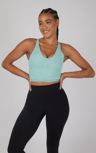 2 PK Stone Wash V-Neck Tank