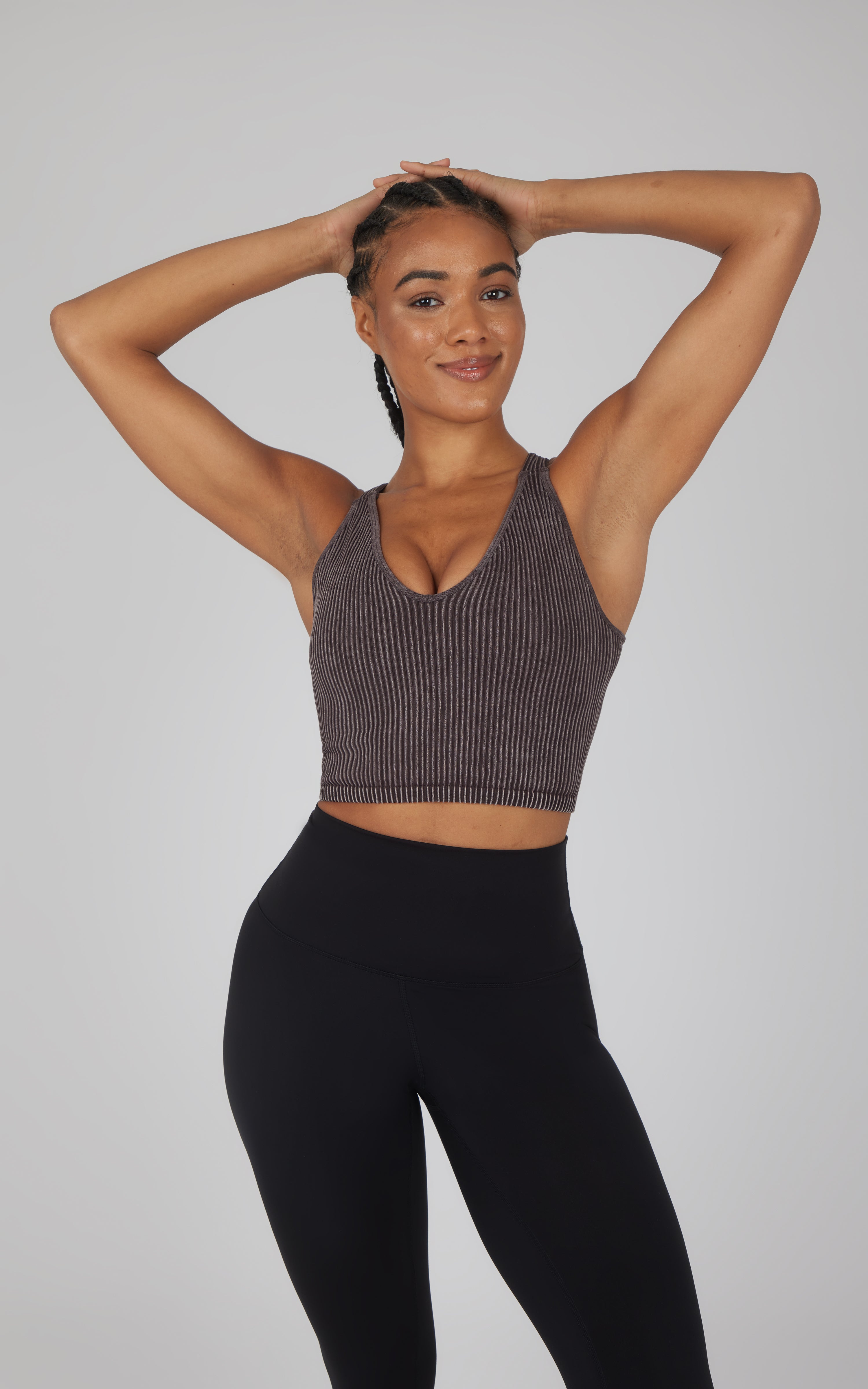 2 PK Stone Wash V-Neck Tank