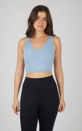 2 PK Stone Wash V-Neck Tank - 90 Degree by Reflex
