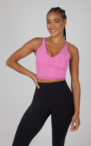 2 PK Stone Wash V-Neck Tank