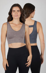 2 PK Stone Wash Bra Tank