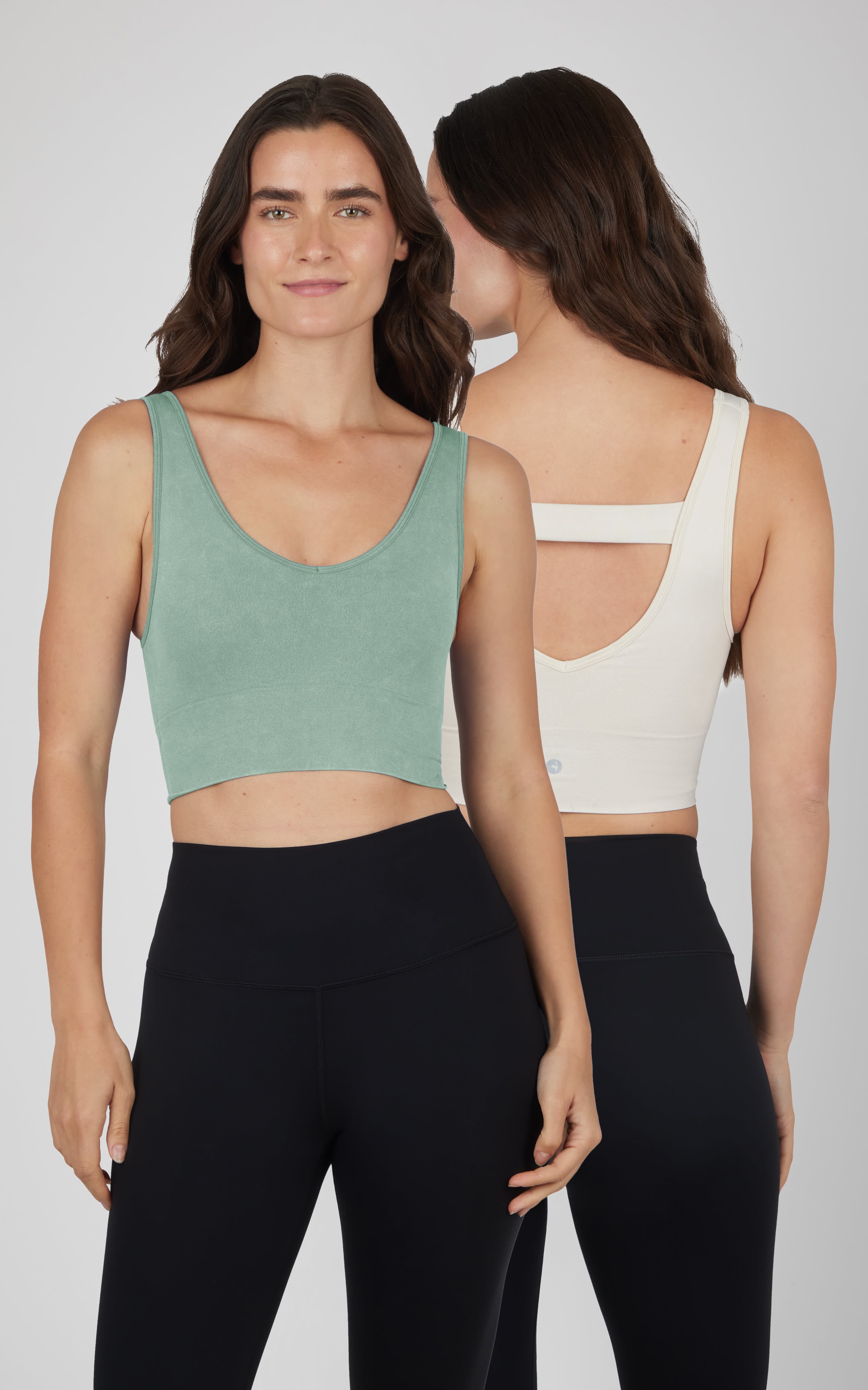 2 PK Stone Wash Bra Tank - 90 Degree by Reflex
