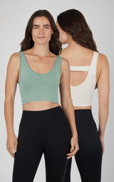 2 PK Stone Wash Bra Tank