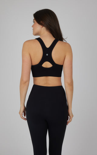 2 PK Seamless Textured Zip Bra Top