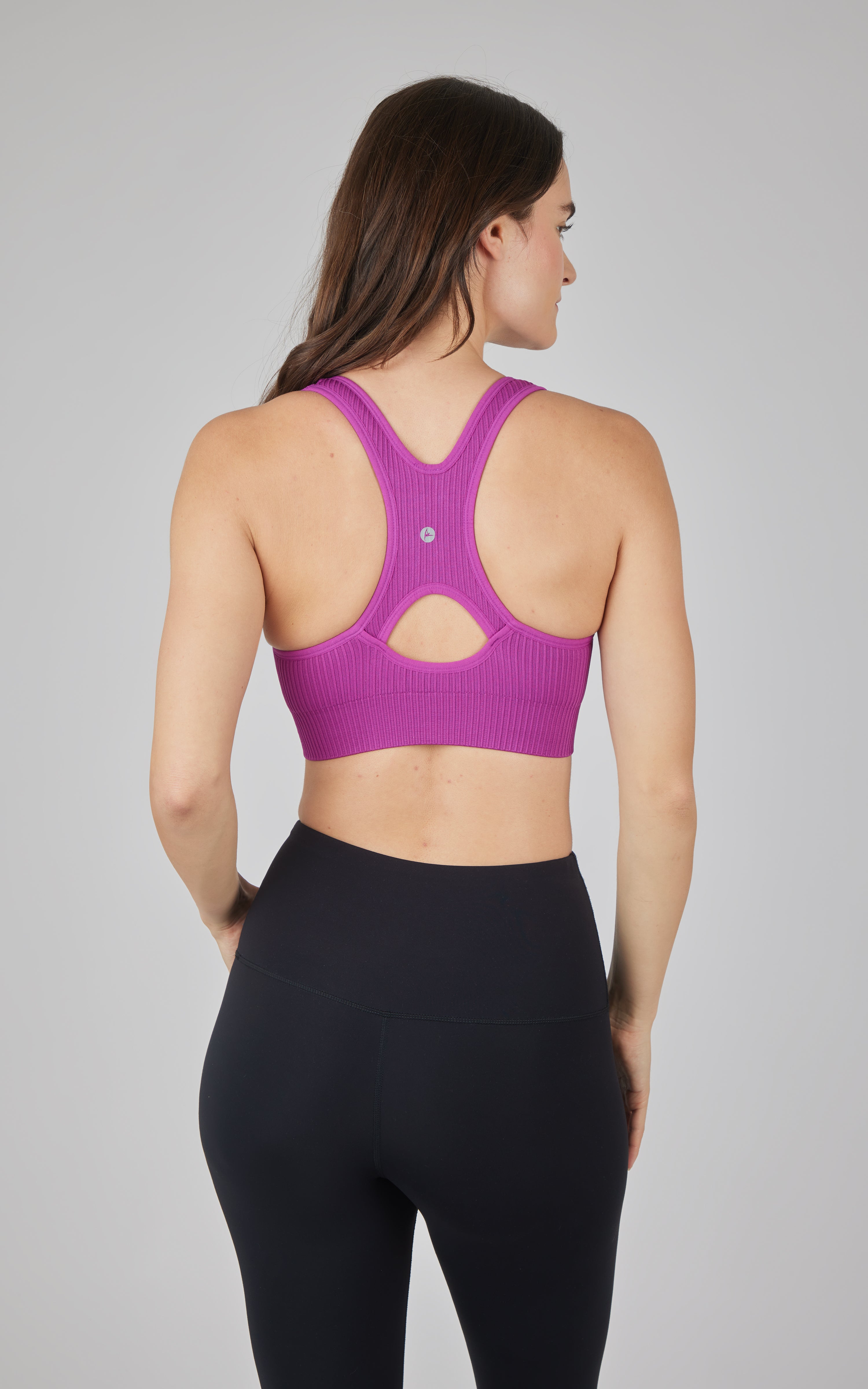 2 PK Seamless Textured Zip Bra Top