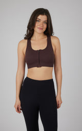 2 PK Seamless Textured Zip Bra Top - 90 Degree by Reflex