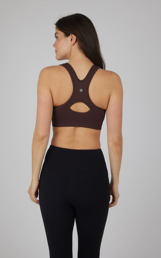 2 PK Seamless Textured Zip Bra Top