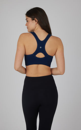 2 PK Seamless Textured Zip Bra Top