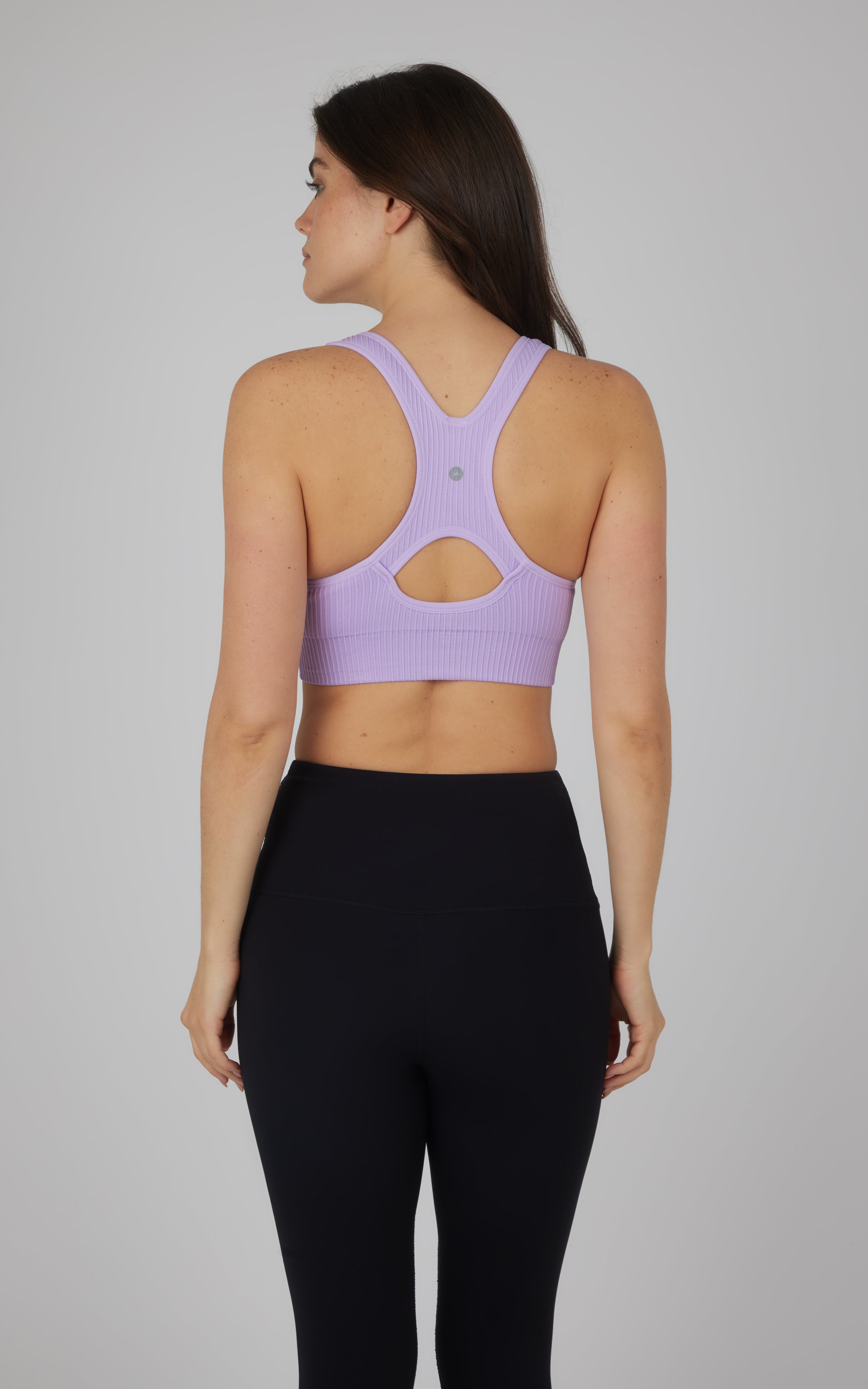 2 PK Seamless Textured Zip Bra Top