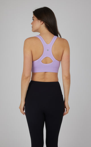 2 PK Seamless Textured Zip Bra Top