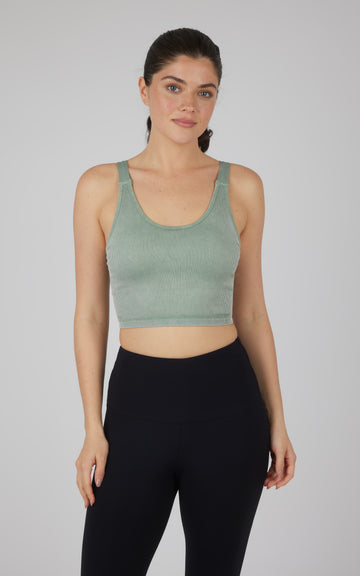 Stonewash 2 PK Scoop Neck Bralette Tank