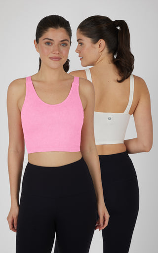 Stonewash 2 PK Scoop Neck Bralette Tank - 90 Degree by Reflex