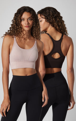 2 PK Stone Washed Verta Textured Bra