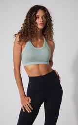 2 PK Stone Washed Seamless Marvella Bra Tank - Our Cafe Story - 90 Degree by Reflex