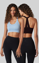 2 PK Stone Washed Seamless Marvella Bra Tank - Our Cafe Story - 90 Degree by Reflex