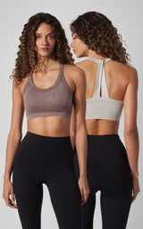 2 PK Stone Washed Seamless Marvella Bra Tank - Our Cafe Story - 90 Degree by Reflex