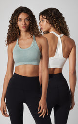 2 PK Stone Washed Seamless Marvella Bra Tank - Our Cafe Story - 90 Degree by Reflex