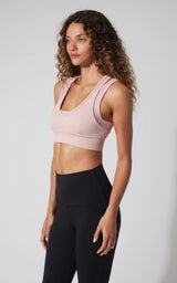Seamless Ribbed Double Layer Bra - 90 Degree by Reflex