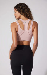 Seamless Ribbed Double Layer Bra - 90 Degree by Reflex