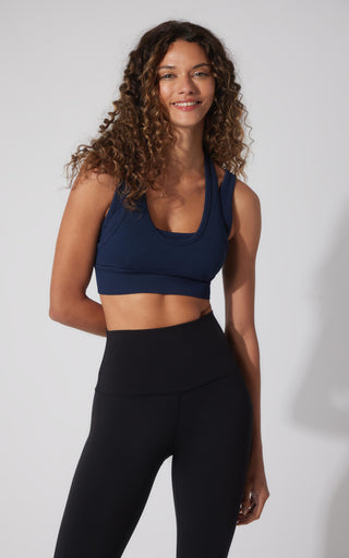 Seamless Ribbed Double Layer Bra