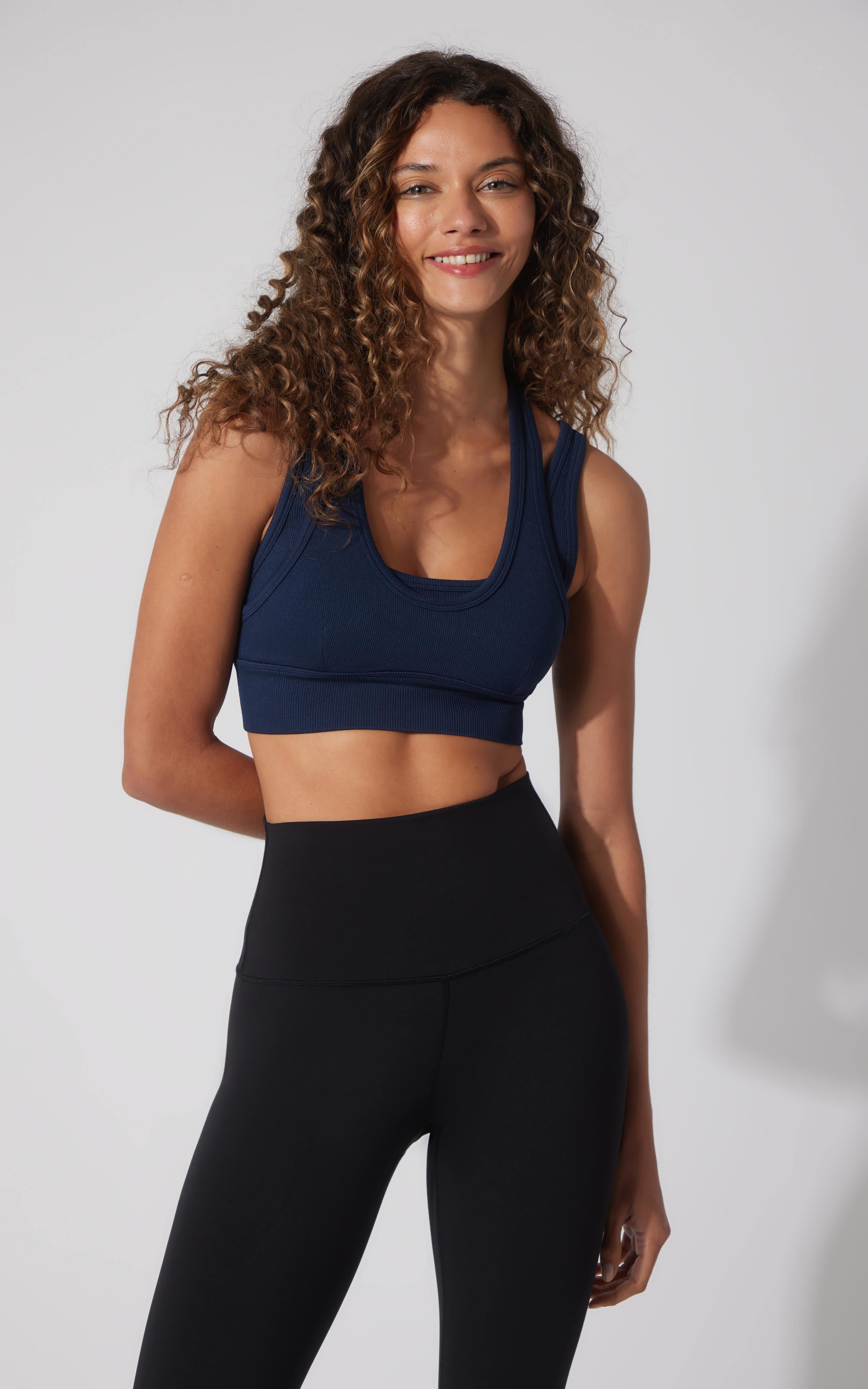 Seamless Ribbed Double Layer Bra - 90 Degree by Reflex