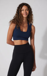 Seamless Ribbed Double Layer Bra