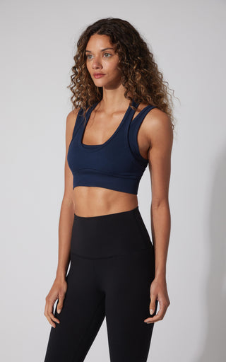 Seamless Ribbed Double Layer Bra