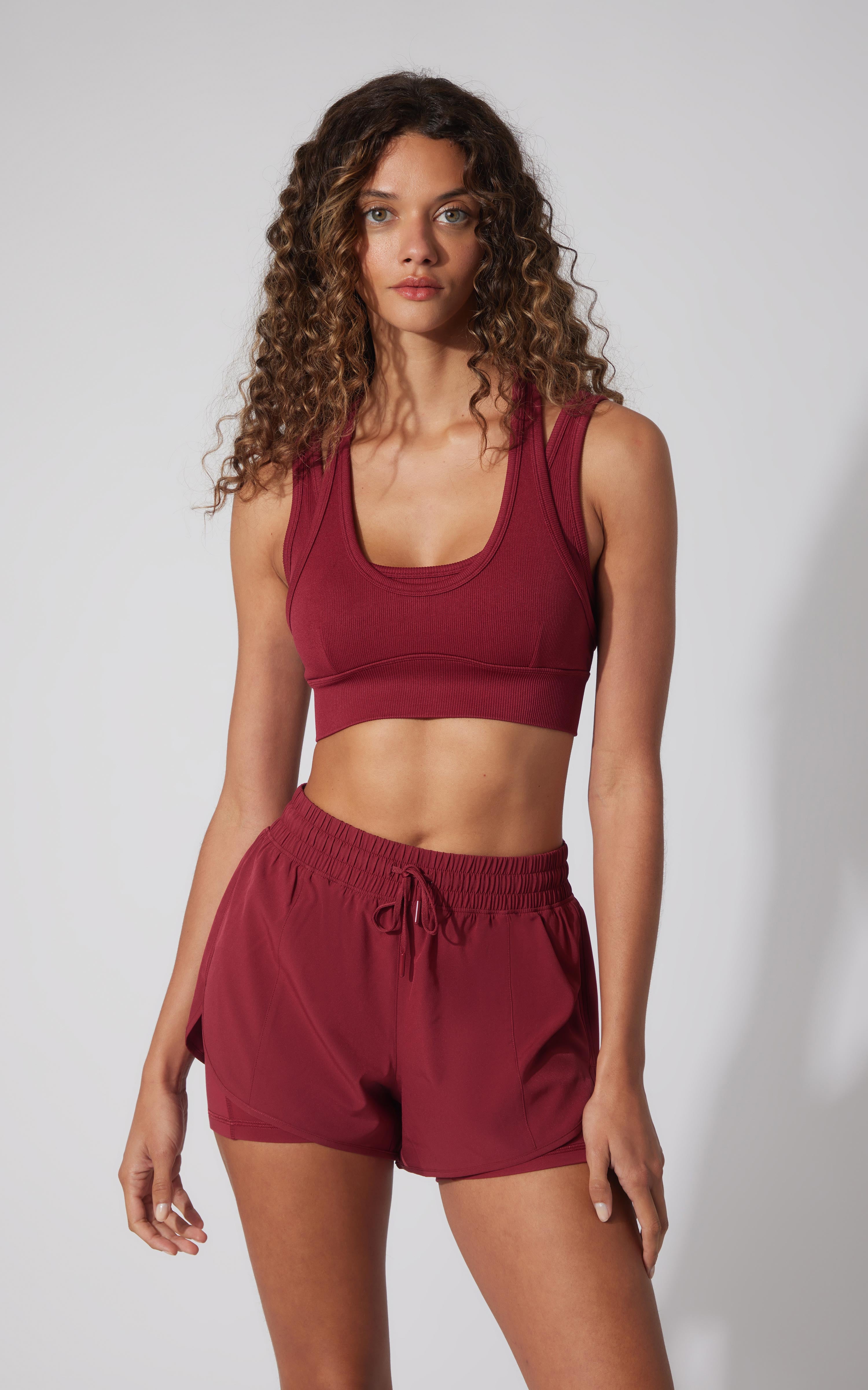 Seamless Ribbed Double Layer Bra