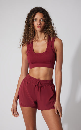 Seamless Ribbed Double Layer Bra